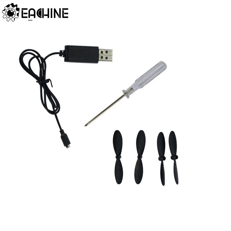 

Original Eachine E019 RC Drone Quadcopter Spare Parts Kits Propeller Props 4Pcs USB Charging Cable Screwdriver