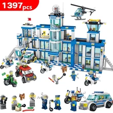1397 шт., модель действий против террора, строительные блоки, совместимые с городской полицейский участок, серия, набор, детские игрушки для мальчиков, детские подарки