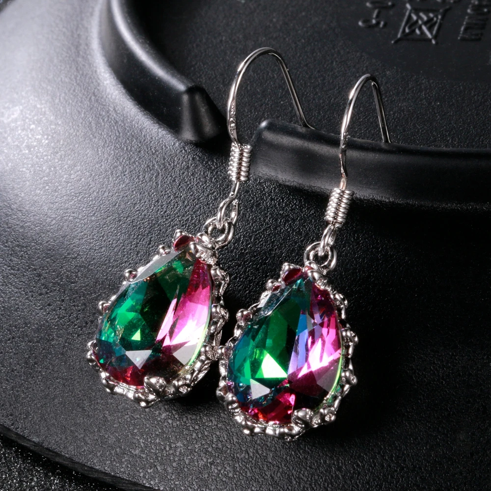 Hot Sale Charm 925 Sterling Silver Drop Earrings Jewelry Earrings With 10X14MM Gemstone Stones For Women Classic Party Gifts Hot Sale Charm 925 Sterling Silver Drop Earrings Jewelry Earrings With 10X14MM Gemstone Stones For Women Classic Party Gifts