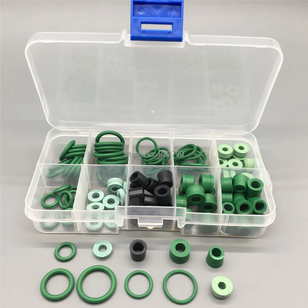 

R134a A/C Ac Hvac O-Ring Seal Kit Assortment O-Rings Seals Automobile Air Conditioner AC Rubber Rings Sealed Sealing Gasket