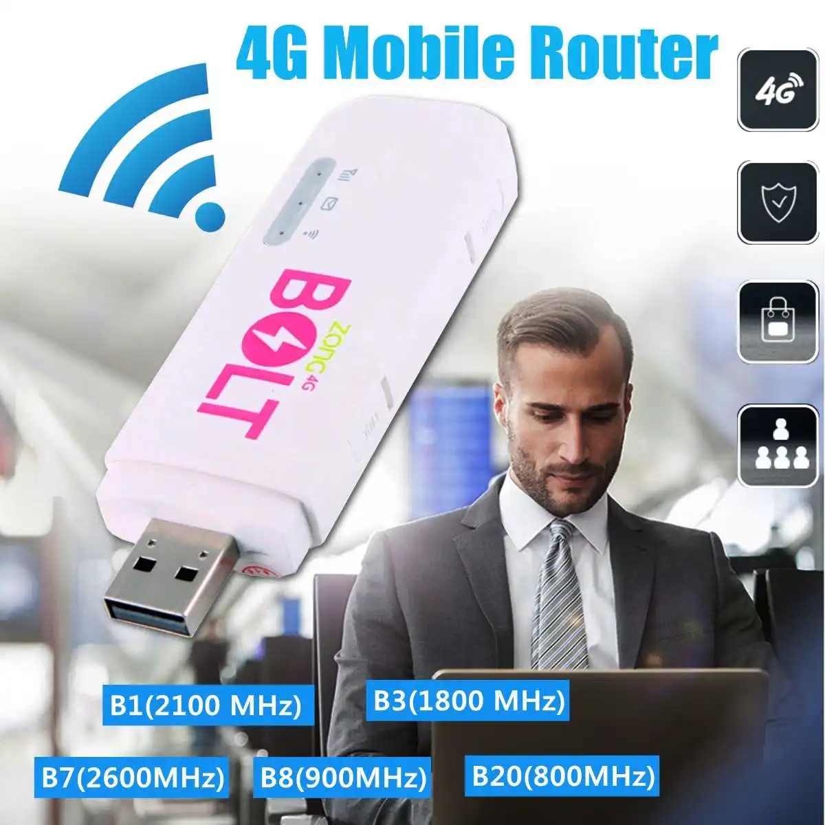 

4G LTE Portable Mobile car Hotspot USB WIFI Wireless Router with Antenna for Smartphone Tablet unloked router wifi modem