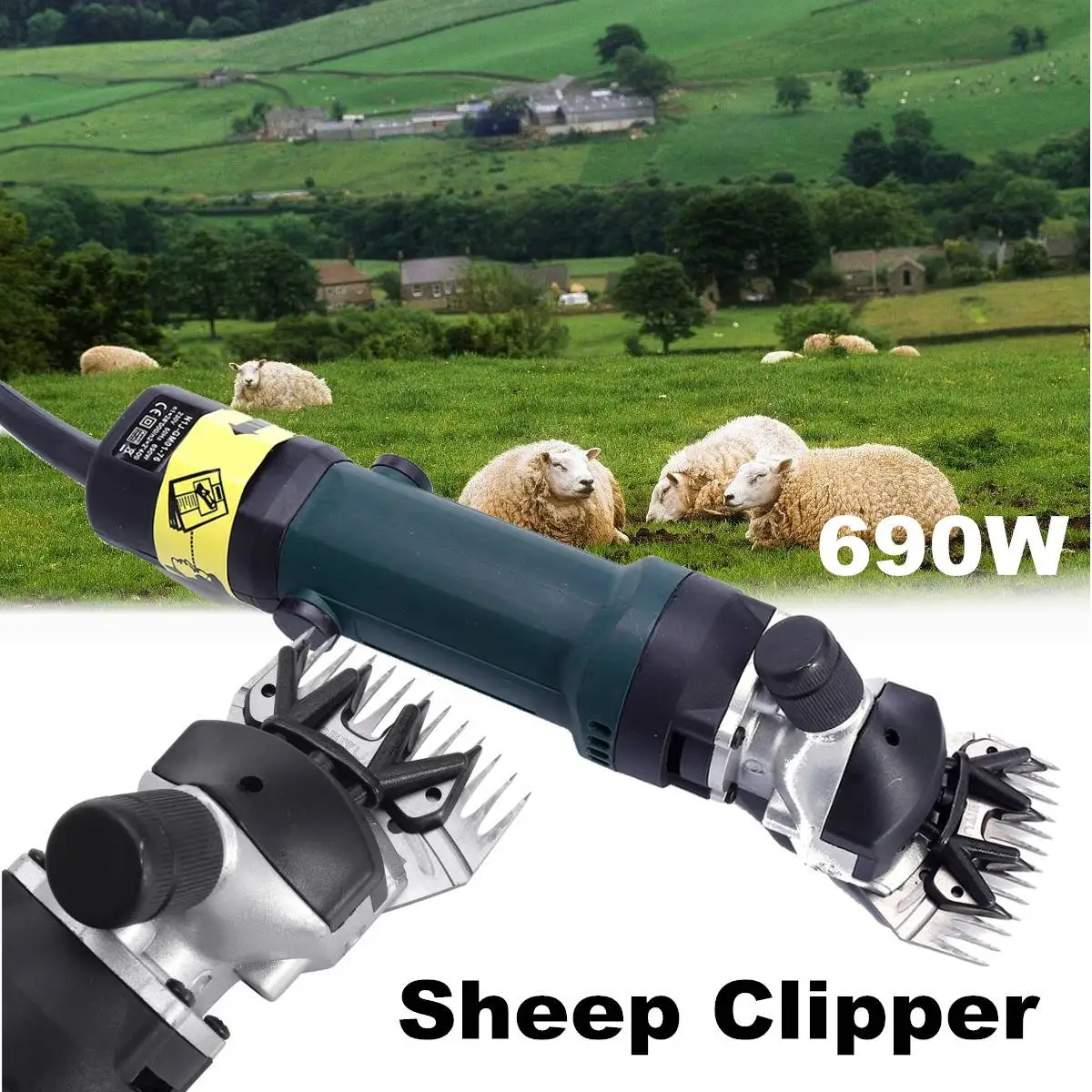 

Electric Pet Sheep Shearing Clipper Shear Goat Farm Wool Cut Trimmer Scissors Grooming Tools Kit Large Pet Dog Supplies 690W