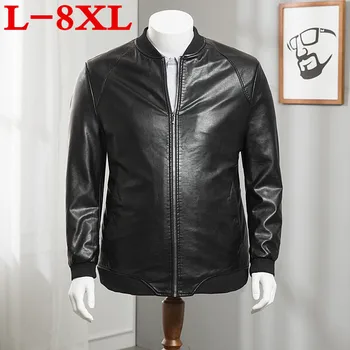 

Plus Size 8xl 7xl 6xl 5x Brand New Casual Style Spring Sheepskin Men's Genuine Leather Jacket Jaqueta De Couro Black Male Casaco