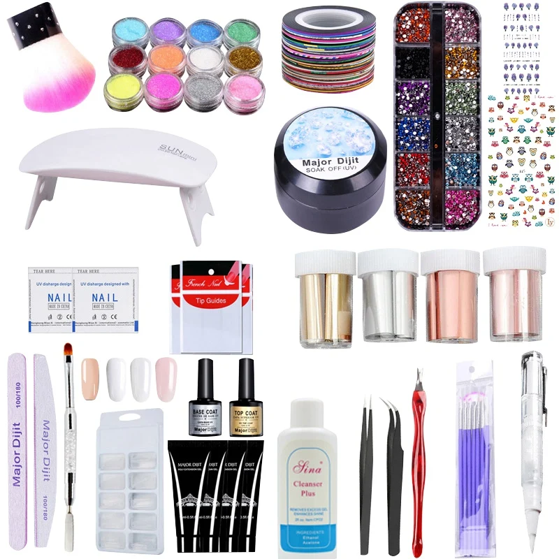 

29 Pieces / Set Of Nail Tools Base Coat Top Coat Extended Plastic Nail Nutrition Pen For Manicure Art Painting Gel Using Begin