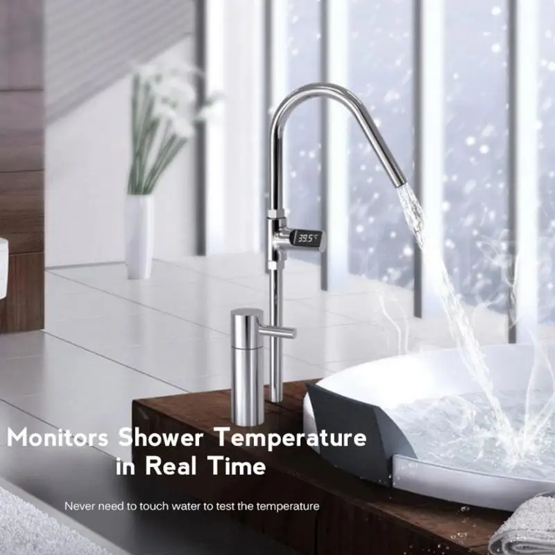 

LW-101 Water Shower Thermometer Douche Digital Flow Head Water Temperture Monitor Faucet Thermometers Waterproof LED Display