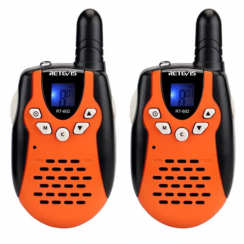 

2 Pieces Retevis RT602 22 Channels 462-467MHz Kids Mini Handheld Two Way Radio Walkie Talkie With Charger EU US LCD Display
