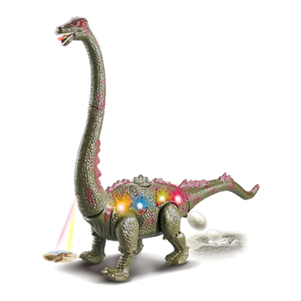 

Walking Dinosaur Toy with Lights and Sounds Electric Dragon Laying Eggs Projection Walking Dinosaur Model Toy Children Gift