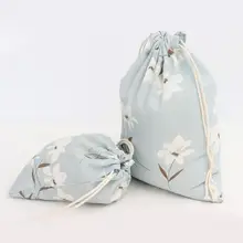 Практичные складные сумки на шнурке из хлопка и льна для женщин и мужчин, переносные сумки для путешествий, большие ручные сумки, сумка для хранения#2