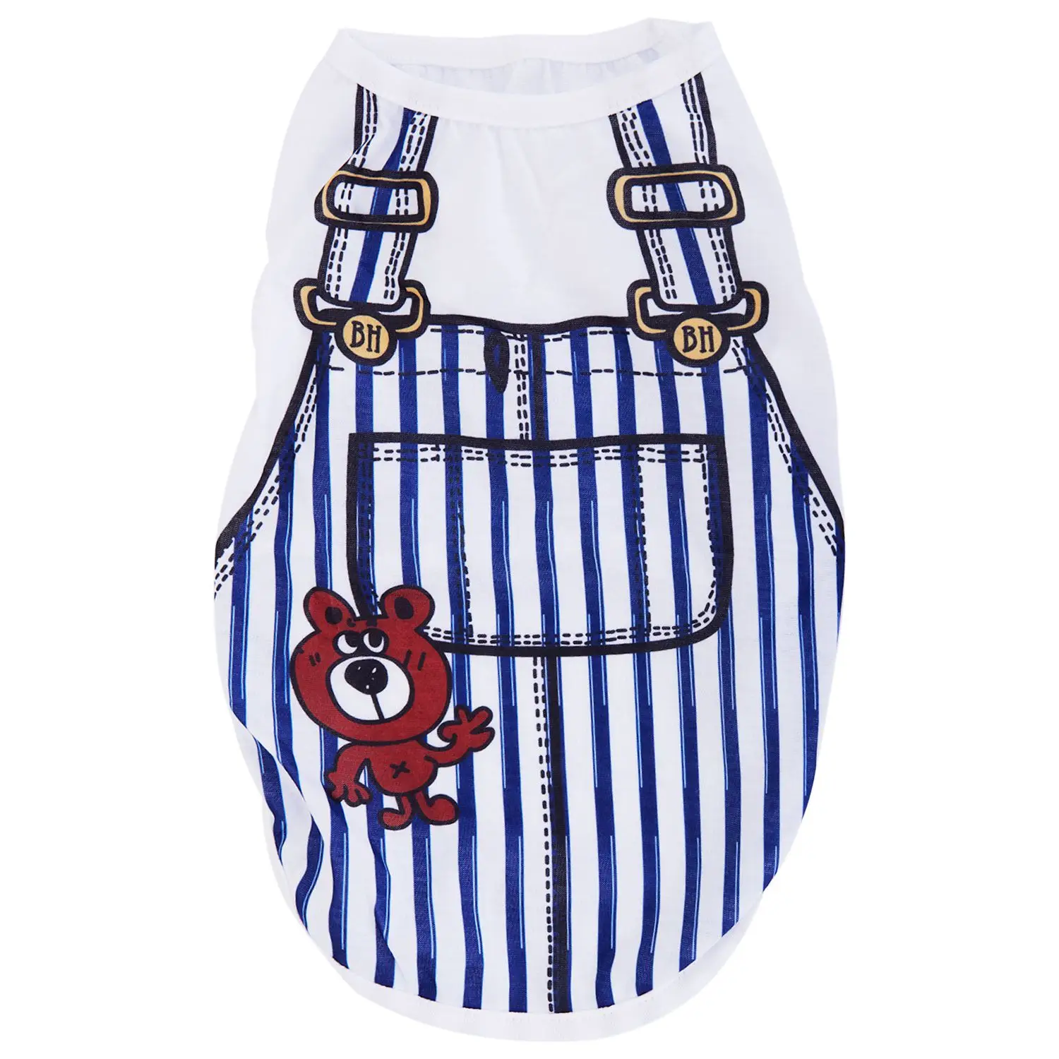 

Puppy Dog Costume T-shirt Summer Round Neck Tops Tee Playsuit Dog Clothes Apparels L Royal blue