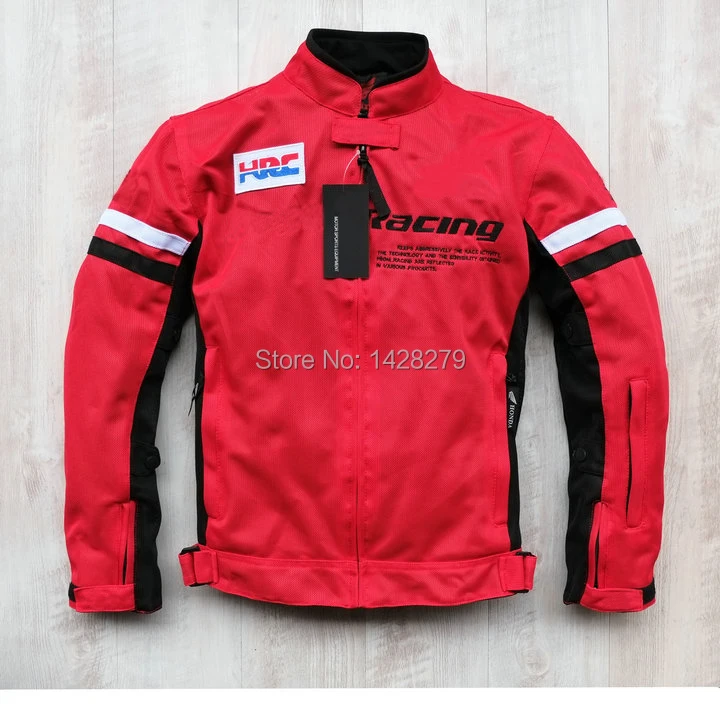 

Motorcycle Summer Mesh Riding Windproof Lining Jacket for Honda Travel with 5 Protector/Armour Detachable Liner