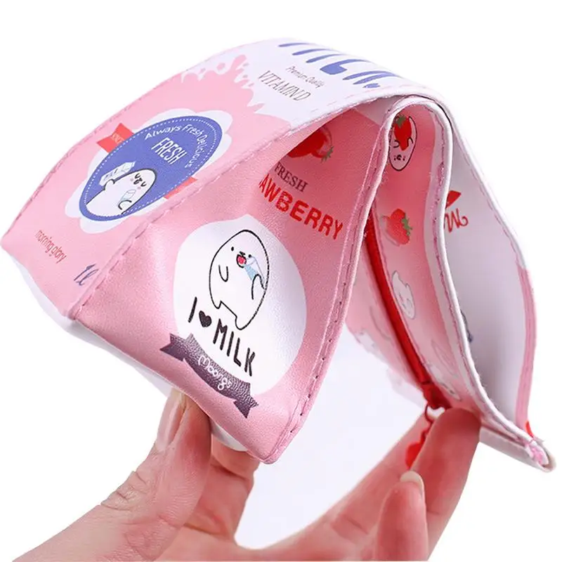 

3PCS Cute Pencil Bag Pink Yellow Blue Large Capacity Milk Box Pupils Children Student Office School Unisex Pen Stationery Box