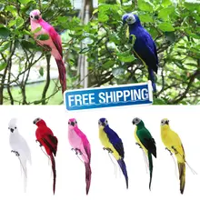 США ручной работы желтый Попугай животное птица газон декоративная фигурка двора Декор 35 см Новинка