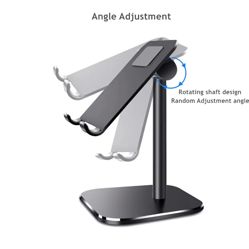  Mobile Phone Holder Aluminium Alloy Metal Desktop Tablet Holder For Universal Tablet & Phone Adjust