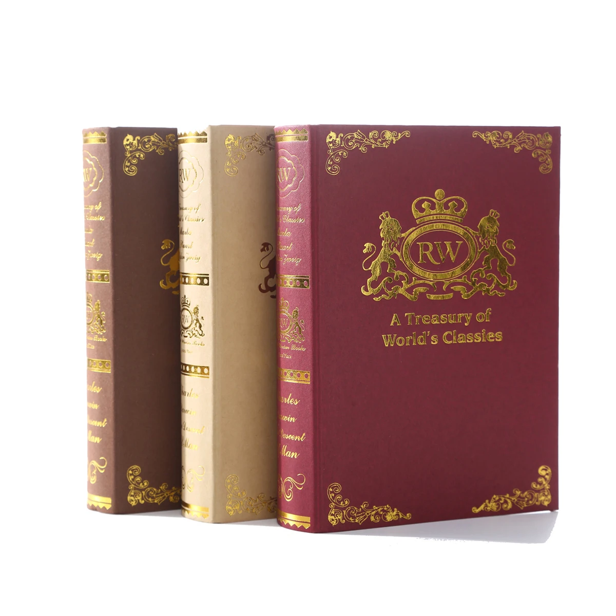buy 3PCS European Decorative Bronzing Vintage Props English Fake Bookcase Classical Model Book Book Decoration