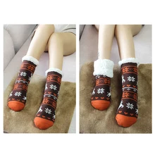 Женские зимние носки, мягкие, теплые, уютные, пушистые, с флисовой подкладкой, рождественские толстые носки, подарок с захватом, тапочки, женские модные носки