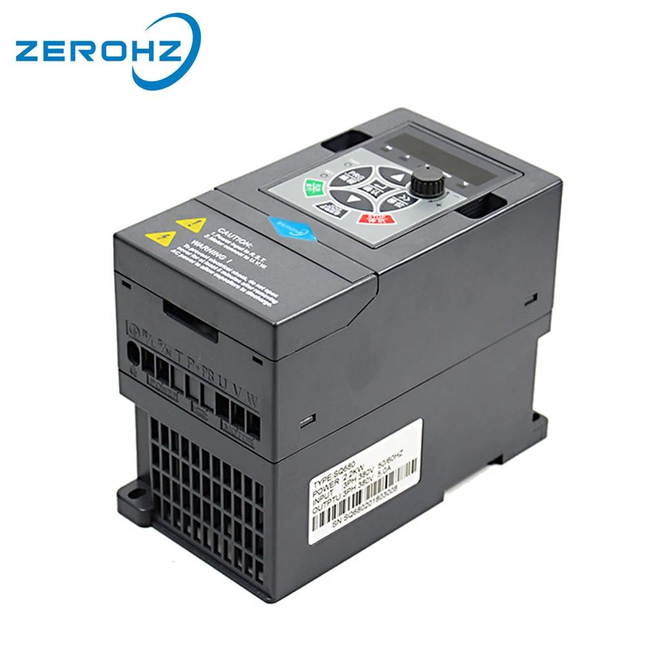 

380V 0.75KW 1HP Three Phase Input Output Frequency Converter Inverter Variable Frequency Drive VFD Motor Speed Control 3Phase