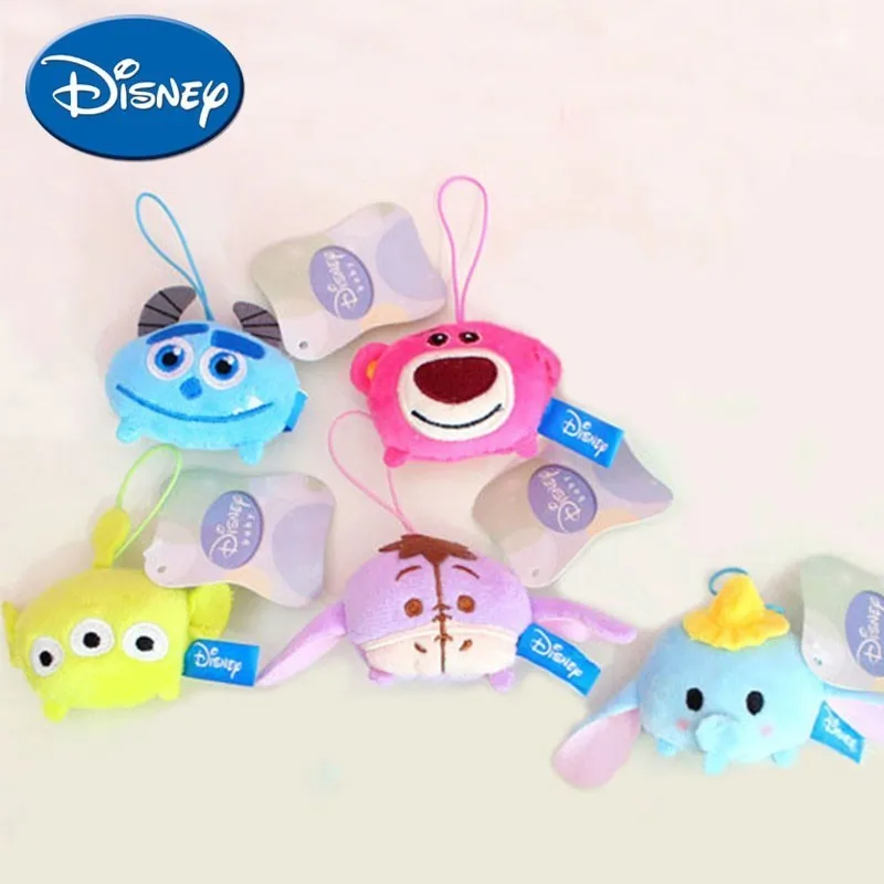 

Disney Mini Plush Keychain Sullivan Lotso Alien Dumbo Cartoon Pendant Doll Cute Little Plush Doll