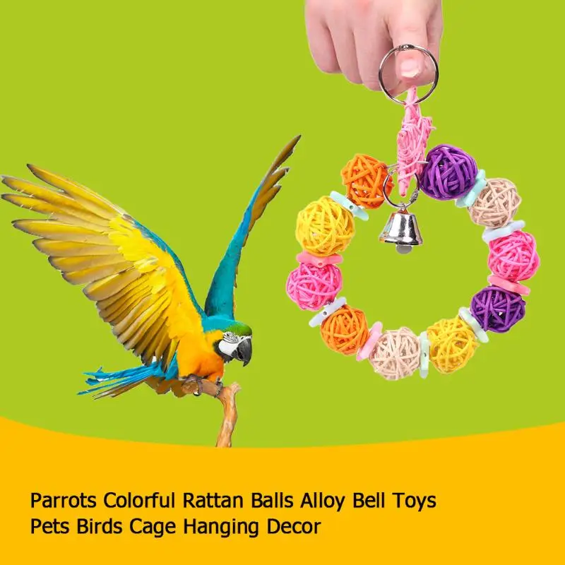 Гнездо для попугая игрушки деревянные Сталь висит колокол клетка игрушки для попугаев птица, белка забавная цепочка качающаяся игрушка Pet