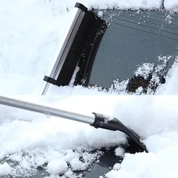 

Retractable Aluminium Alloy Pull Rod Nylon Brush Car Glass Windshield Snow Removal Shovel Ice Scraper Car Wash & Maintenance