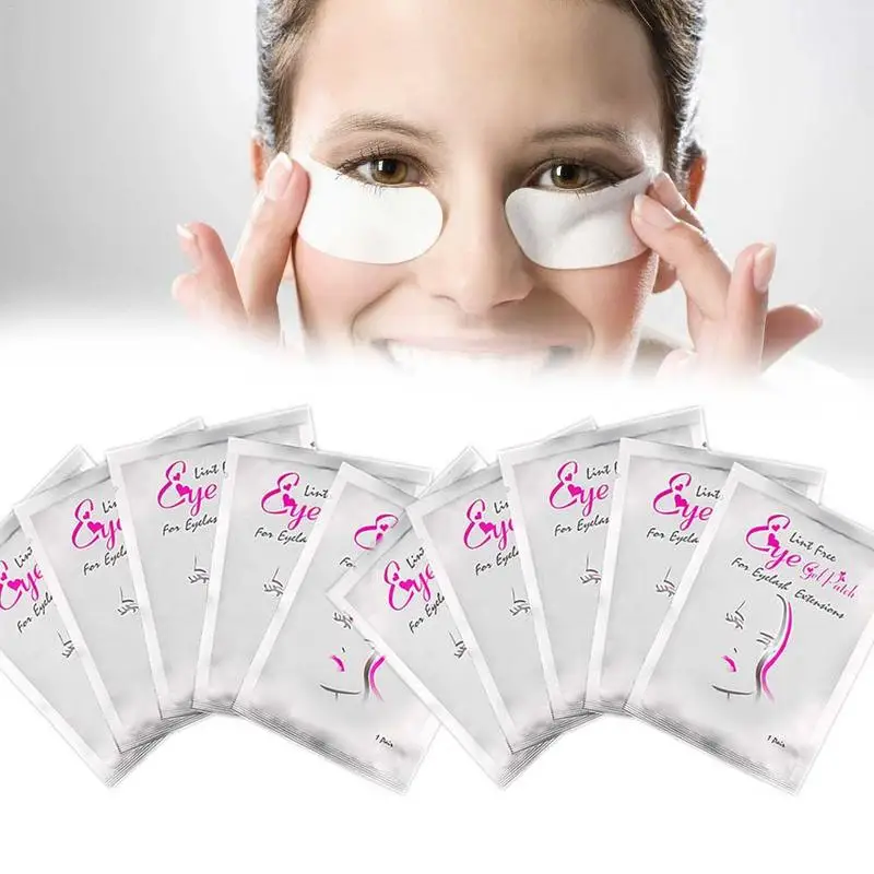 

100 Pairs Eye Pads Eyelash Gel Patch Lint Free Lashes Extension Eye Mask Collagen Eye Pads Eye Beauty Care