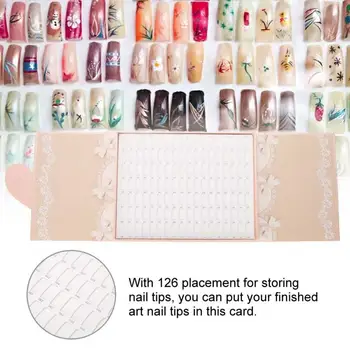

126Slots Nail Gel Polish Color Card Nail Display Full Color Card Boards Practice Show Case Books Gel Polish Display