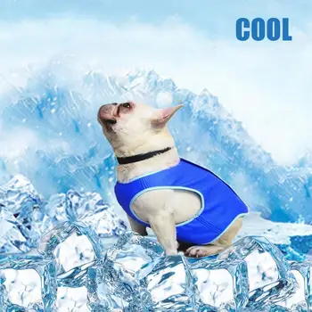 

Pet Cooling Vest Summer Dog Cat Breathable Cooling Clothes PVA Physical Cooling Back Hook And Loop Design Easy To Switch