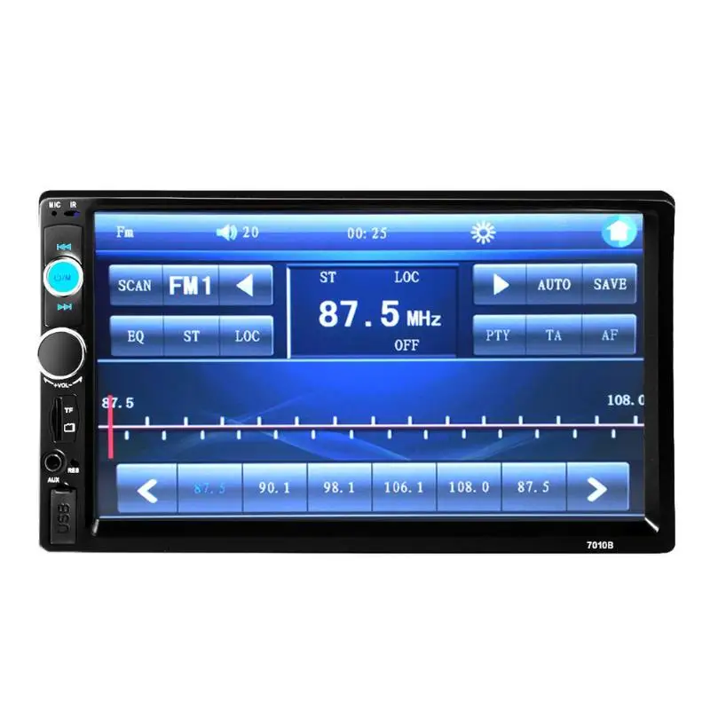 

7" Inch LCD 2 DIN HD Car Radio MP5 Player In-Dash Touch Screen Bluetooth HD Rear View Camera Car Stereo FM + Wireless Remote New