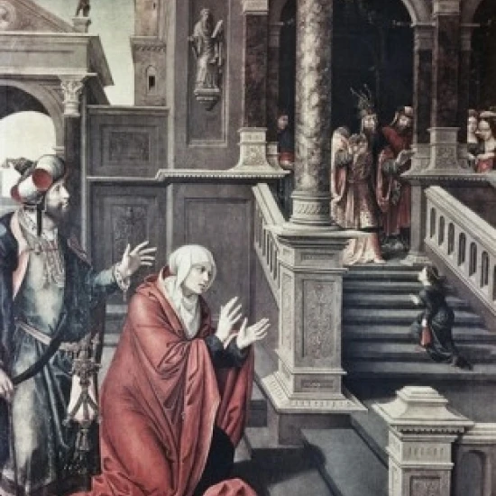 Презентация Mary in the Temple Bernaert van Orley (ca.1491-1541 Фламандский) плакат (18x24) | Дом и сад