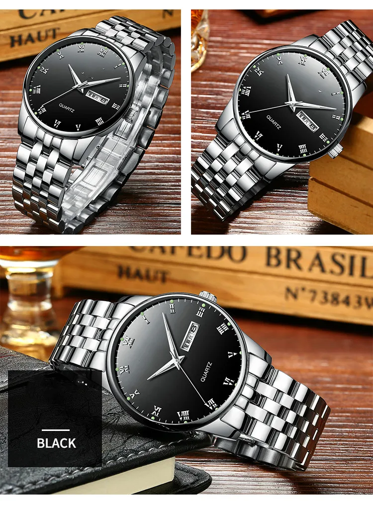 New waterproof men's watch fashion trend ultra-thin luxury waterproof men's quartz watch