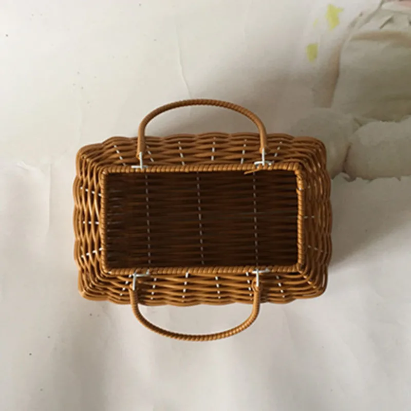 Плетеная Сумка из ротанга ручной работы плетеная открытая Пляжная Корзина