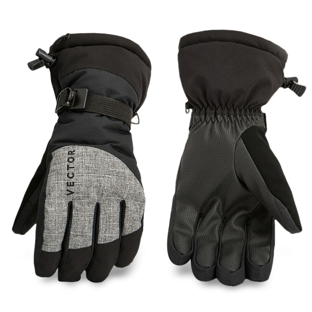 Векторные мужские и женские ветрозащитные зимние лыжные перчатки флисовые водонепроницаемые теплые перчатки для сноуборда для велоспорта, катания на лыжах, сноуборде