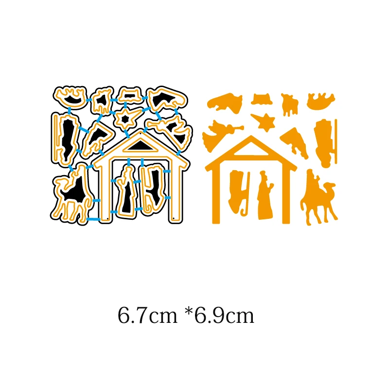 

Birth of Jesus/Nativity Metal Cutting Dies New 2018 Stencils DIY Scrapbooking Paper Cards Craft Making Craft Fun Decor Christmas