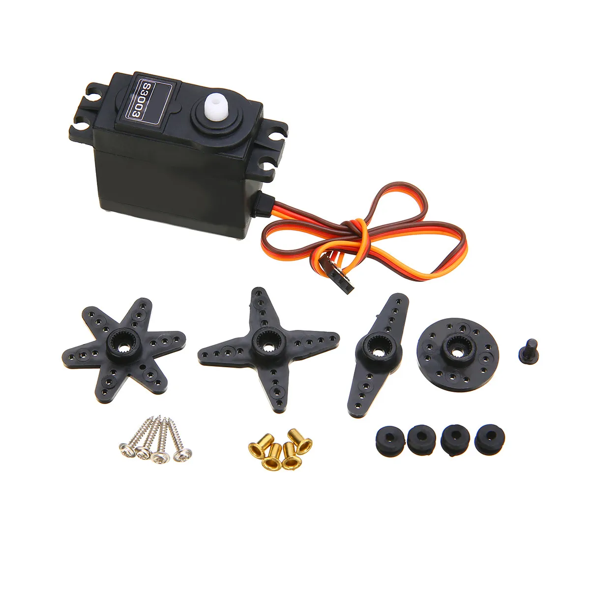 

RC Servo Motor S3003 Servo Motor Big Torque Futaba S3003 Servo Motor With Accessories for RC Helicopter Robot Mayitr