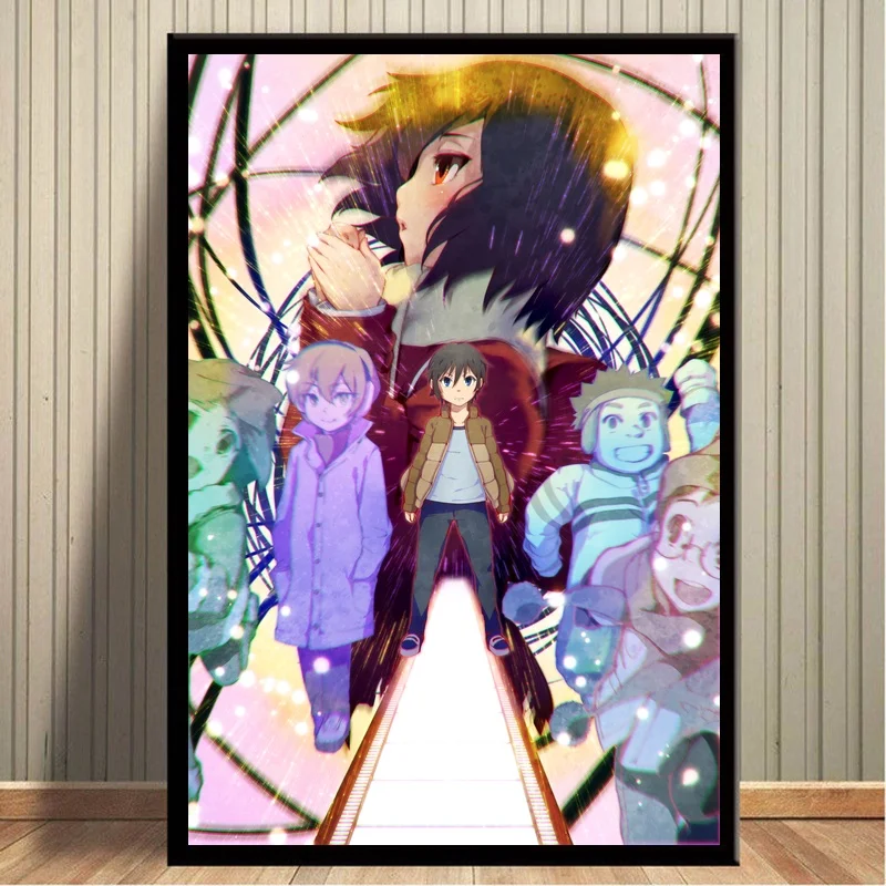 Boku Dake Ga Inai Machi Anime Art Posters Canvas Print Home Decor No Frame | Дом и сад
