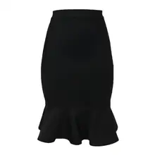 KAOUYOU черный, красный плиссированная юбка Bodycon повязки юбки женские плюс Размеры офисная стильная вязаная школьница юбка Jupe W002