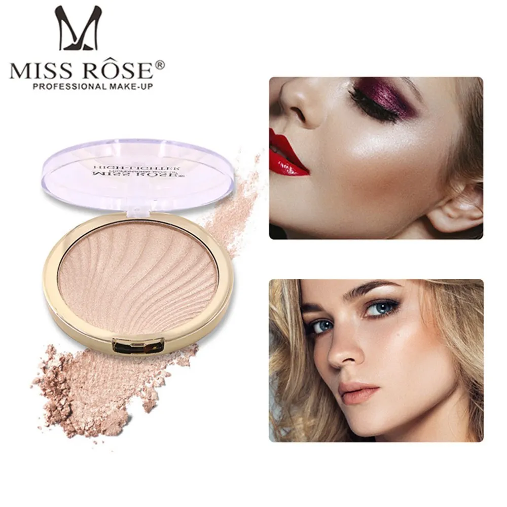 

MISS ROSE 12 Color Highlighter Palette Shimmer Bronzer Face Contour Powder Cosmetics Iluminador Face Highlighter Makeup Palette