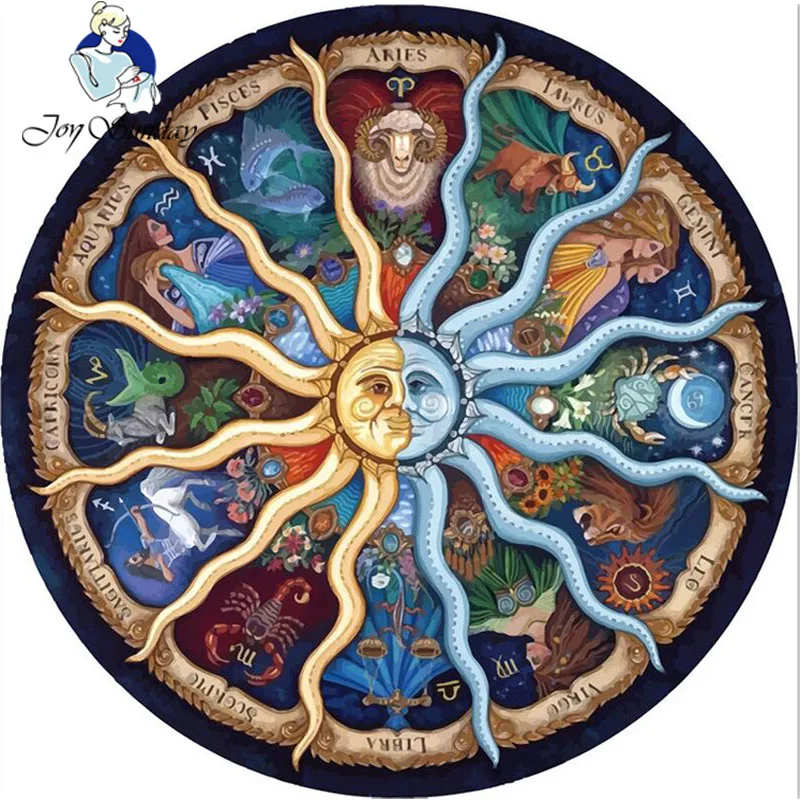 JoySunday алмазная 5D Вышивка с полным покрытием для рукоделия 12 цветов вышивка