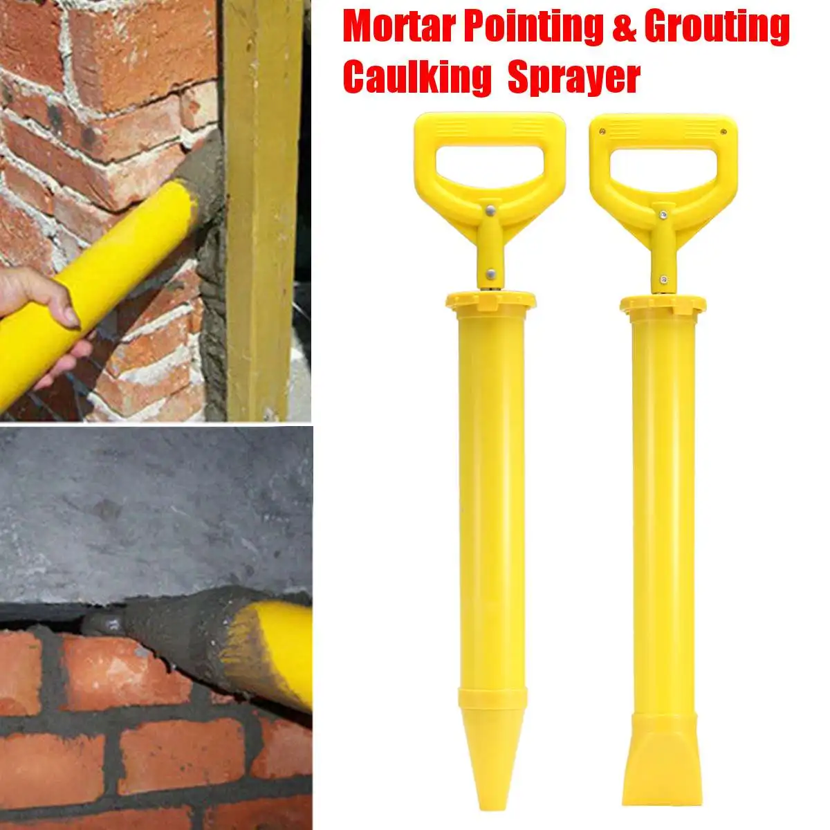 

2 Types Caulking Pointing Brick Grouting Mortar Sprayer Applicator Tool for Cement lime with Nozzle Hand Tool Sets