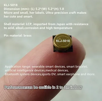 

L5.0mm*W5.0mm*H1.8mm Micro Small SMD Buzzer Magnetic Buzzer 3V ,KLJ-5018