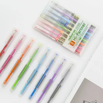 

SIXONE 8pieces/sets Colorful Gel Pen Nice Neutral Pen Student Gift Stationery Wholesale Stationery Scrapbook Planners Support