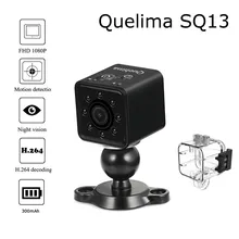 Quelima SQ13 Мини HD 1080 P Видеорегистраторы для автомобилей DV Камера WI-FI H.264 задержки выключения петли цикла Запись Ночное видение штамп времени Камера
