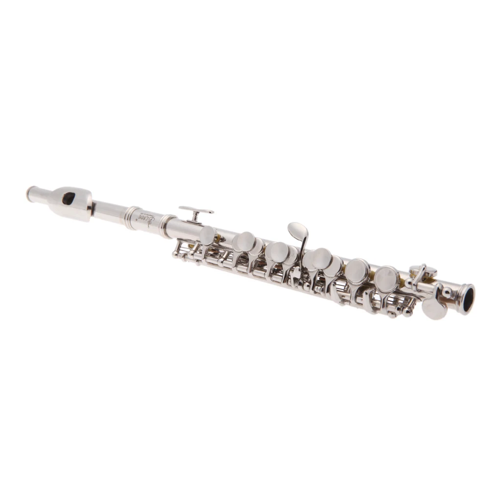 Piccolo Ottavino Half-size Flute Silver Plated C Key Cupronickel with Cleaning Cloth Screwdriver Padded Box musical instruments