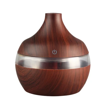 

Usb 300Ml Aroma Humidifier Aromatherapy Wood Grain 7 Color Led Lights Electric Aromatherapy Essential Oil Aroma Diffuser