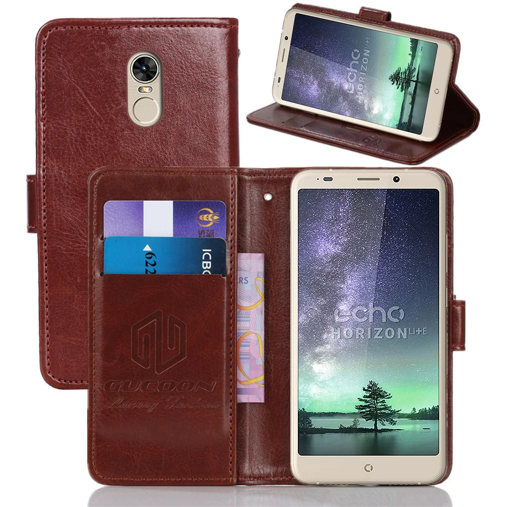 

GUCOON Wallet Case for ECHO Horizon Lite Cover PU Leather Flip Case for ECHO Horizon M ECHO Horizon Vintage Phone Bag