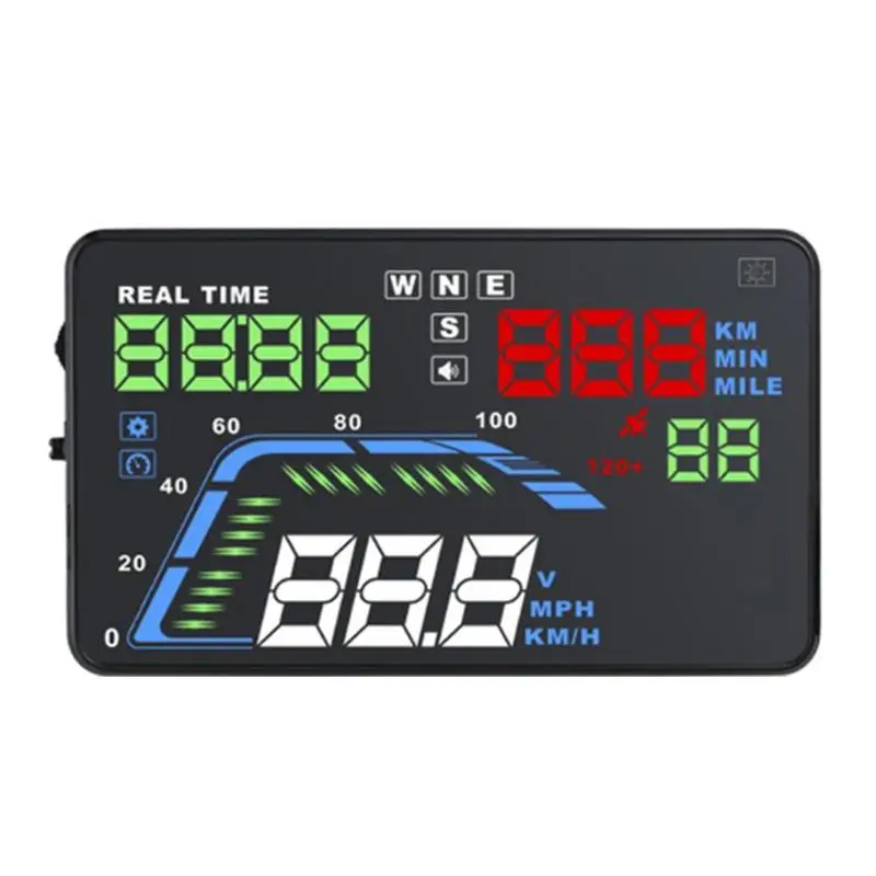 

Q7 Universal Portable Car HUD 5.5 Inch Head Up Display KM/H MPH Speedometer