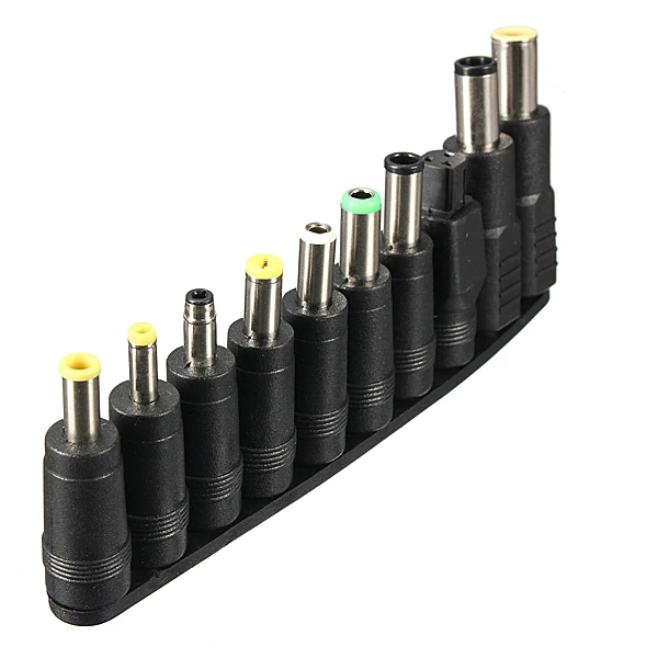 

1Pcs 10 Tips Universal AC DC Power Charger Adapter Connector For Laptop Notebook PC