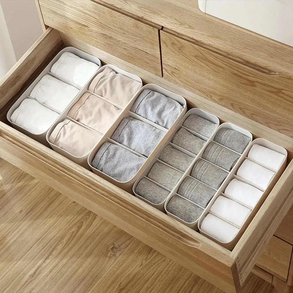 

Adeeing Simple Concise Multi-functional Separate Storage Box Desk Drawer Sorting Box