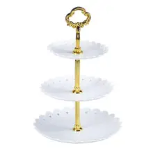Новинка трехслойная Фруктовая тарелка подставка для тортов десертов стойка для хранения овощей для свадебной вечеринки фруктовый кекс на день рождения тарелка подставка