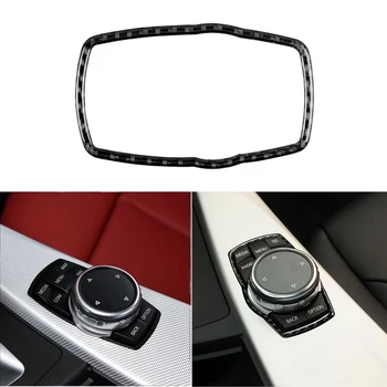 

Carbon Fiber Multimedia Menu Buttons Cover Trim Fit For Bmw F10 F30 F34 F25