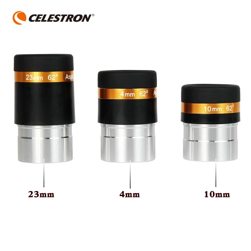 Celestron 1,2" широкоугольный 62 градусный объектив 4 мм 10 мм 23 мм для астрономии телескоп HD асферический окуляр с полным покрытием